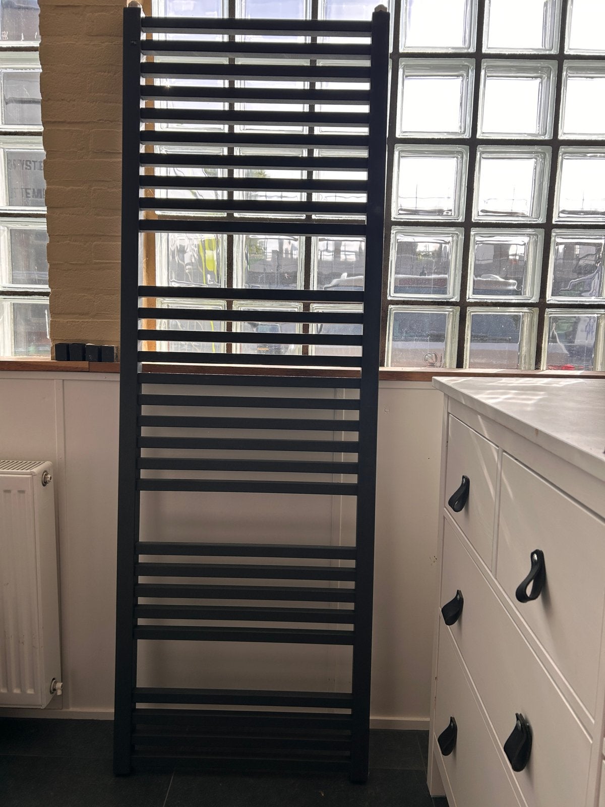 Plieger Roma designradiator 1255x600 - Zwart, Ophalen, Gebruikt, Radiator, 60 tot 150 cm
