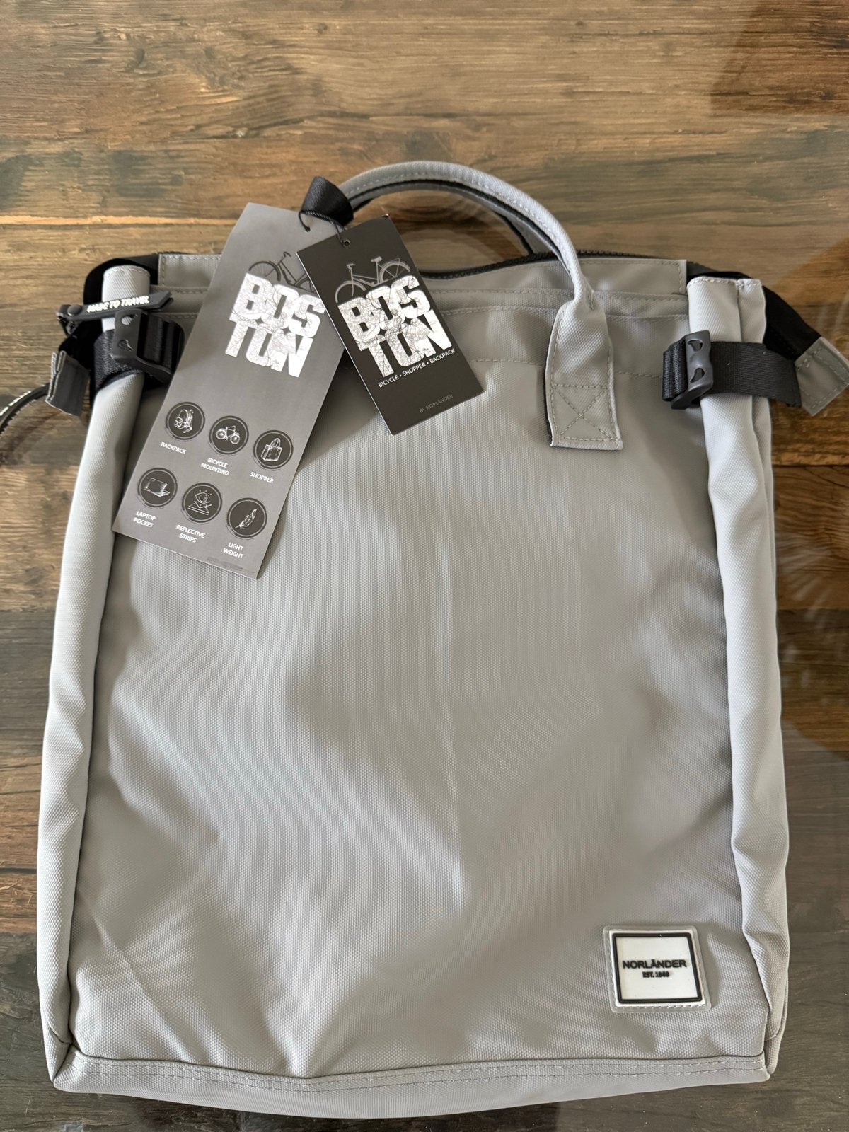 Nörlander fietstas 16L grijs, Ophalen of Verzenden, Nieuw