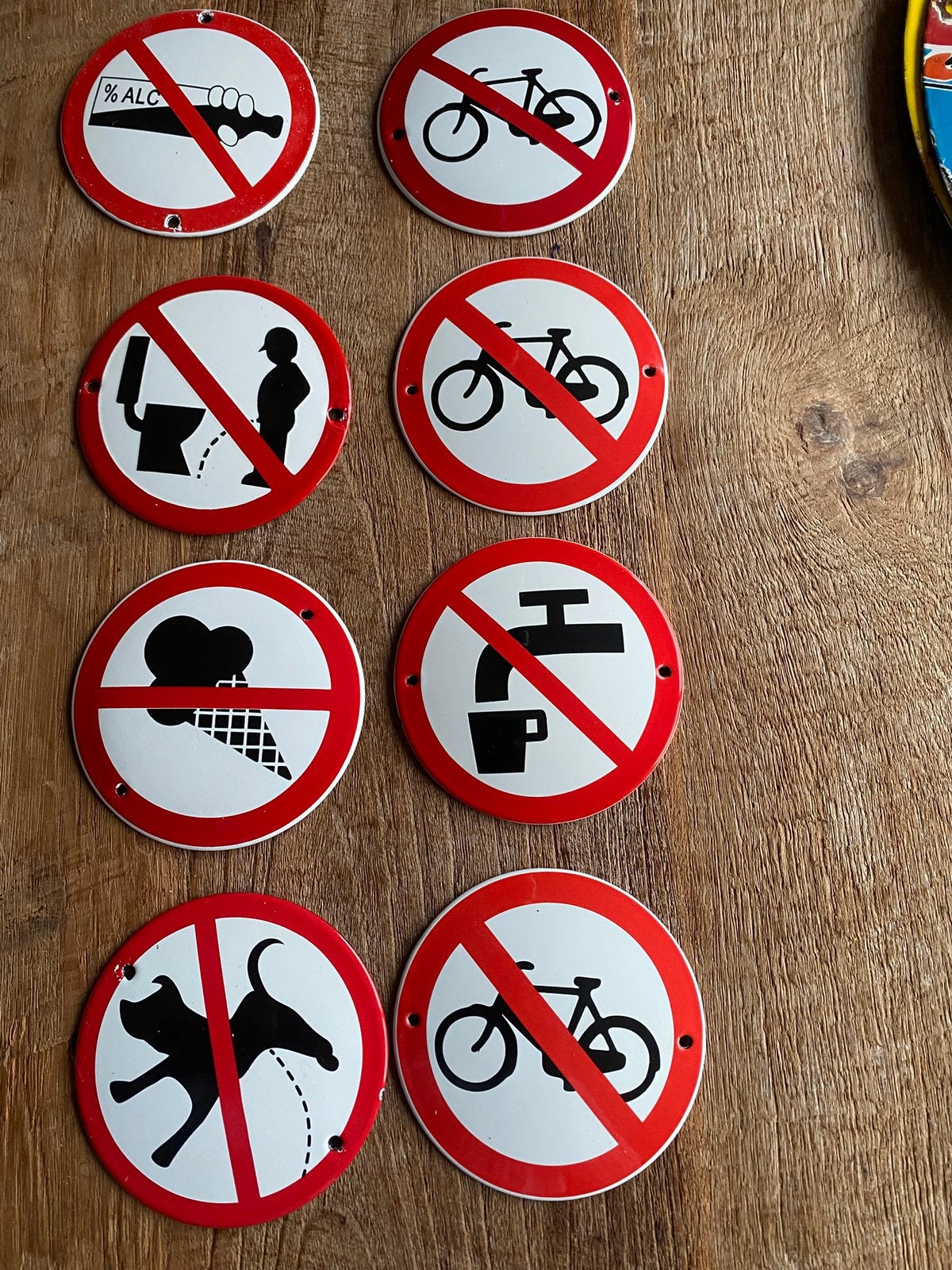 Emaille bord, Ophalen of Verzenden, Zo goed als nieuw, Reclamebord