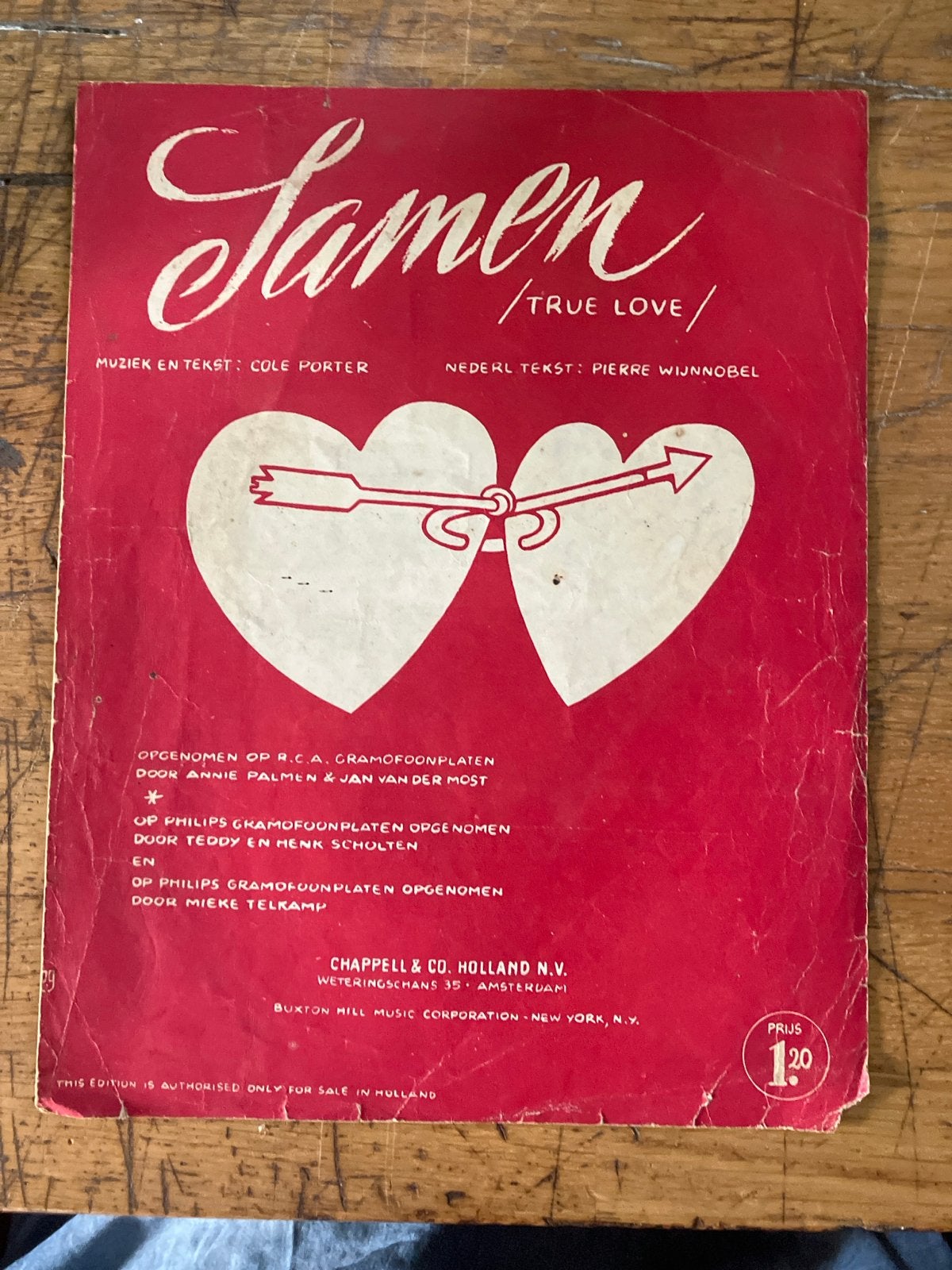 Samen / True Love bladmuziek - Cole Porter, Gebruikt, Zang, Ophalen of Verzenden, Thema