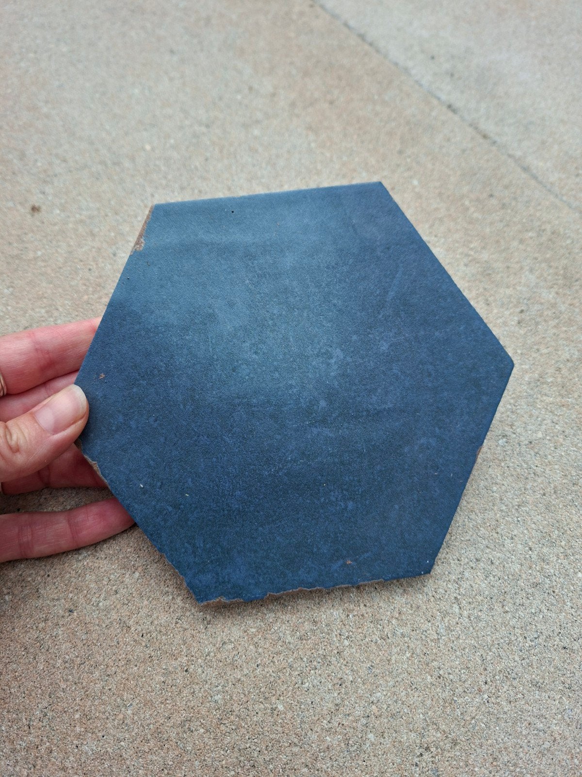 Blauwe Hexagon Tegels (Nanda Tiles - Capri Chiazza Marino), Ophalen, Nieuw, Minder dan 20 cm, Minder dan 20 cm