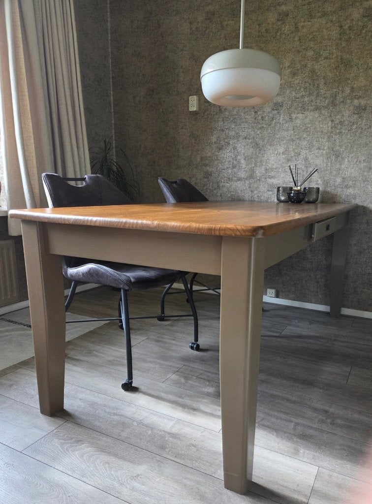 Stevige eettafel 180 cm x 90 cm, Ophalen, Gebruikt, 50 tot 100 cm, 150 tot 200 cm