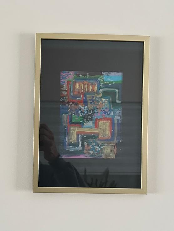 Schilderij compositie Maya Wildevuur, Ophalen of Verzenden