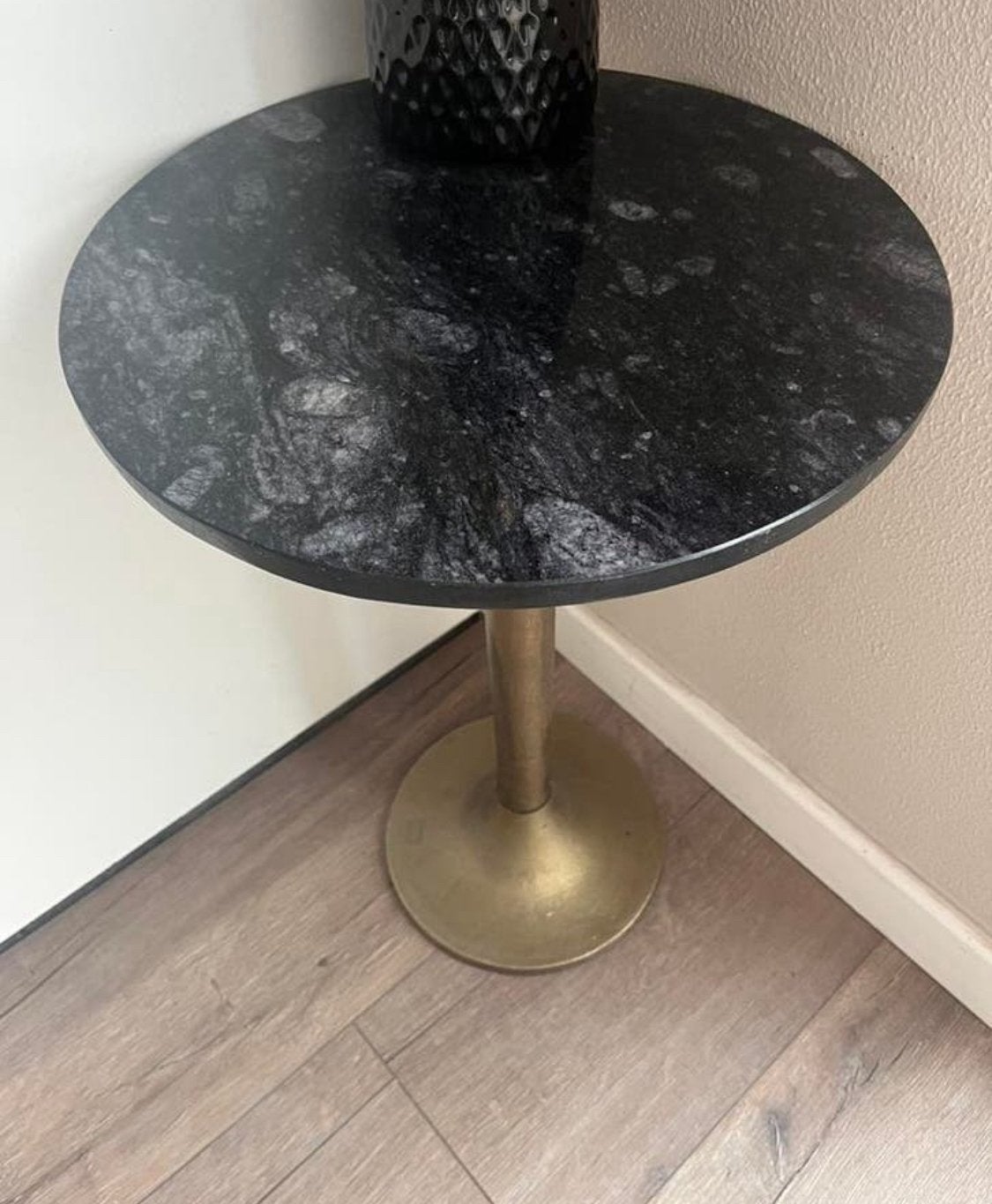 Marmer tafeltje PTMD, 45 tot 60 cm, Minder dan 55 cm, Rond, Ophalen of Verzenden