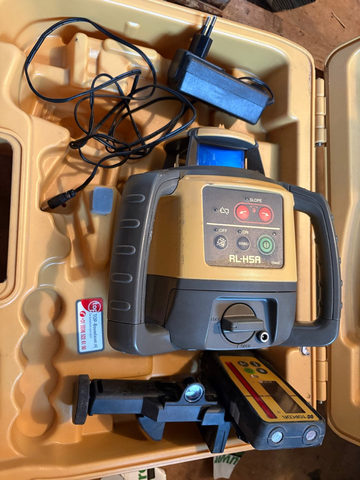 Topcon RL-H5A Roterende Laser Waterpas met Koffer, Ophalen, Zo goed als nieuw, Afstand