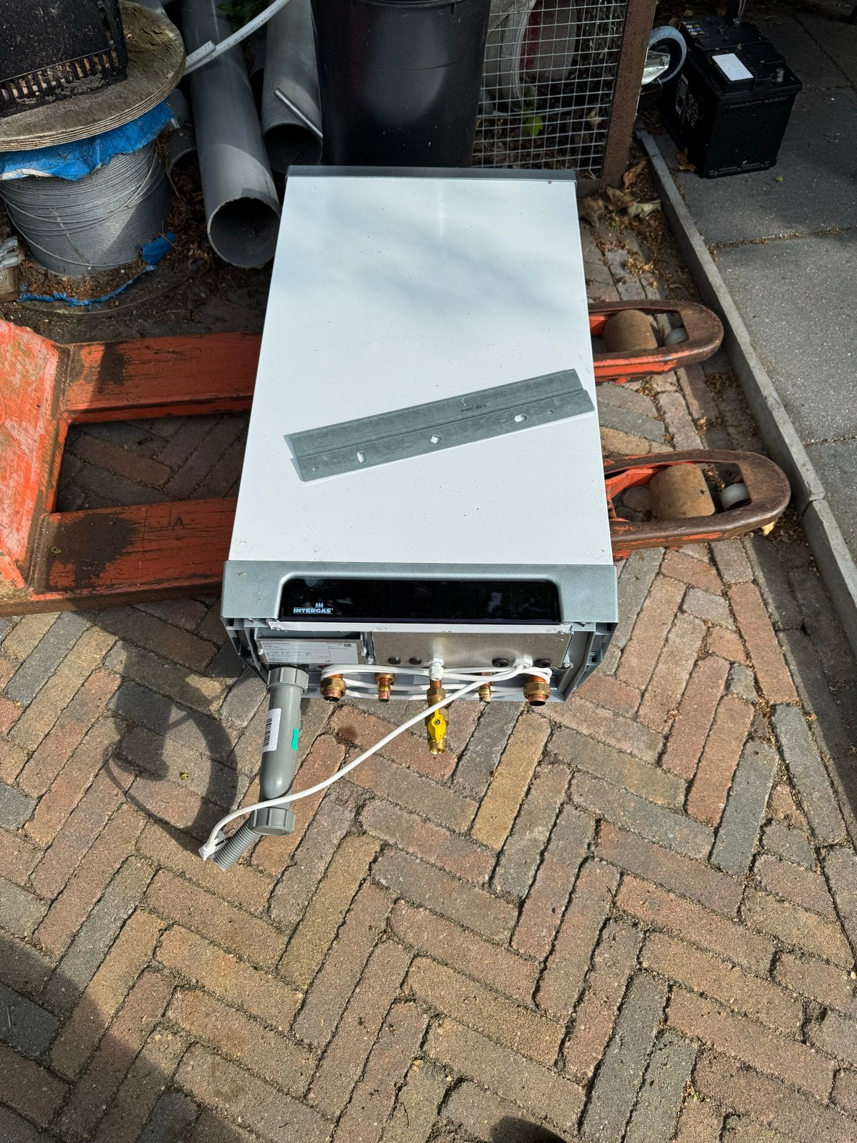 Intergas Kombi Kompakt HR 22 A propaan CV-ketel, 30 tot 80 cm, Gebruikt, Hoog rendement (Hr), Cv-ketel of Combi-ketel