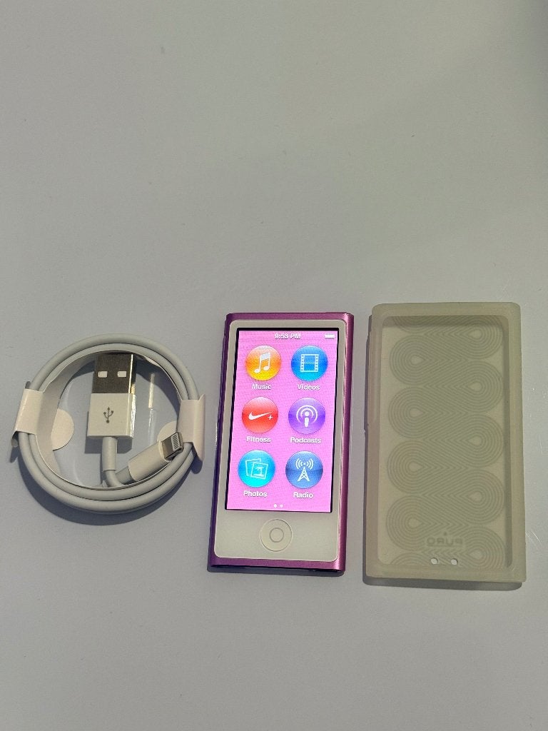 Apple iPod Nano 7e Generatie Lila/Paars 16GB, Audio, Tv en Foto, Mp3-spelers | Apple iPod, Gebruikt, Overige kleuren, Ophalen of Verzenden