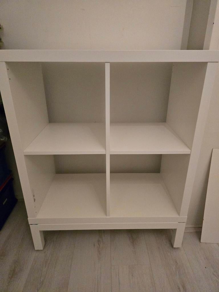 Ikea 4-vaks Kallax kast inclusief onderstel, Ophalen, Zo goed als nieuw, Minder dan 150 cm, Minder dan 100 cm