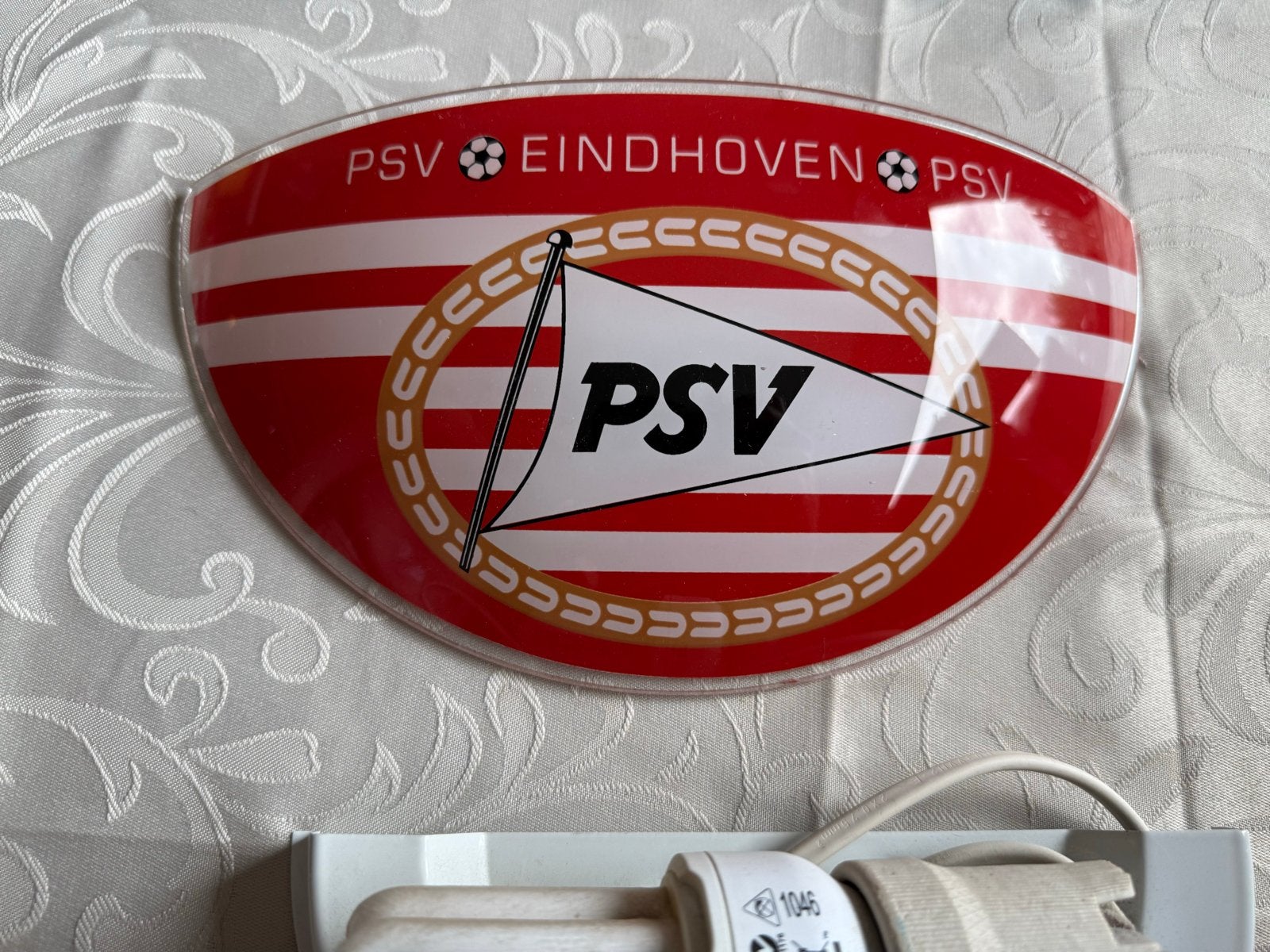 PSV Eindhoven Wandlamp - Gebruikt maar functioneel, Ophalen of Verzenden, Gebruikt, Rood, Kunststof
