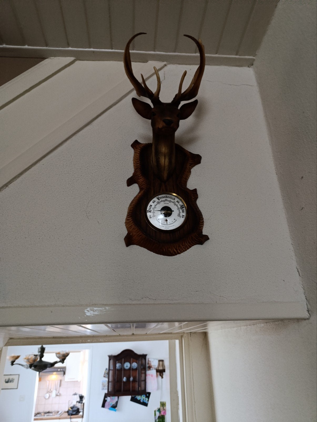 Hertenkop Barometer - Vintage Stijl, Ophalen of Verzenden
