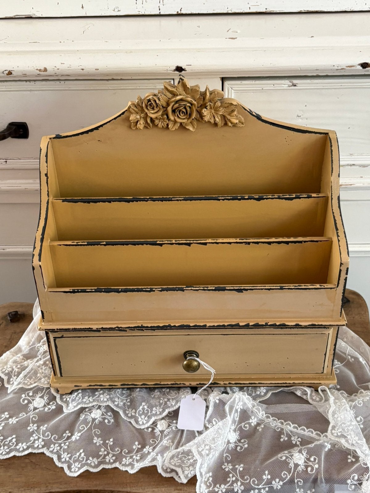 Brocante bak krantenbak postbakje, Antiek en Kunst, Ophalen of Verzenden