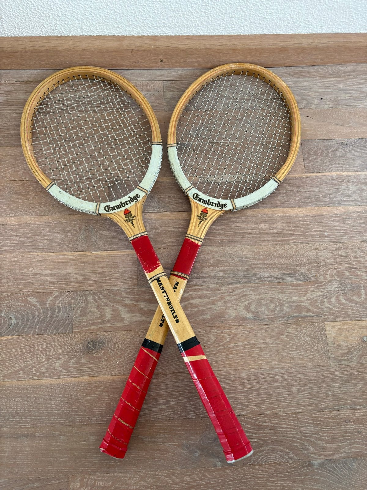 Vintage Cambridge Masterbuilt Tennisrackets (2 stuks), Sport en Fitness, Tennis, Ophalen of Verzenden, Gebruikt, Racket, Overige merken
