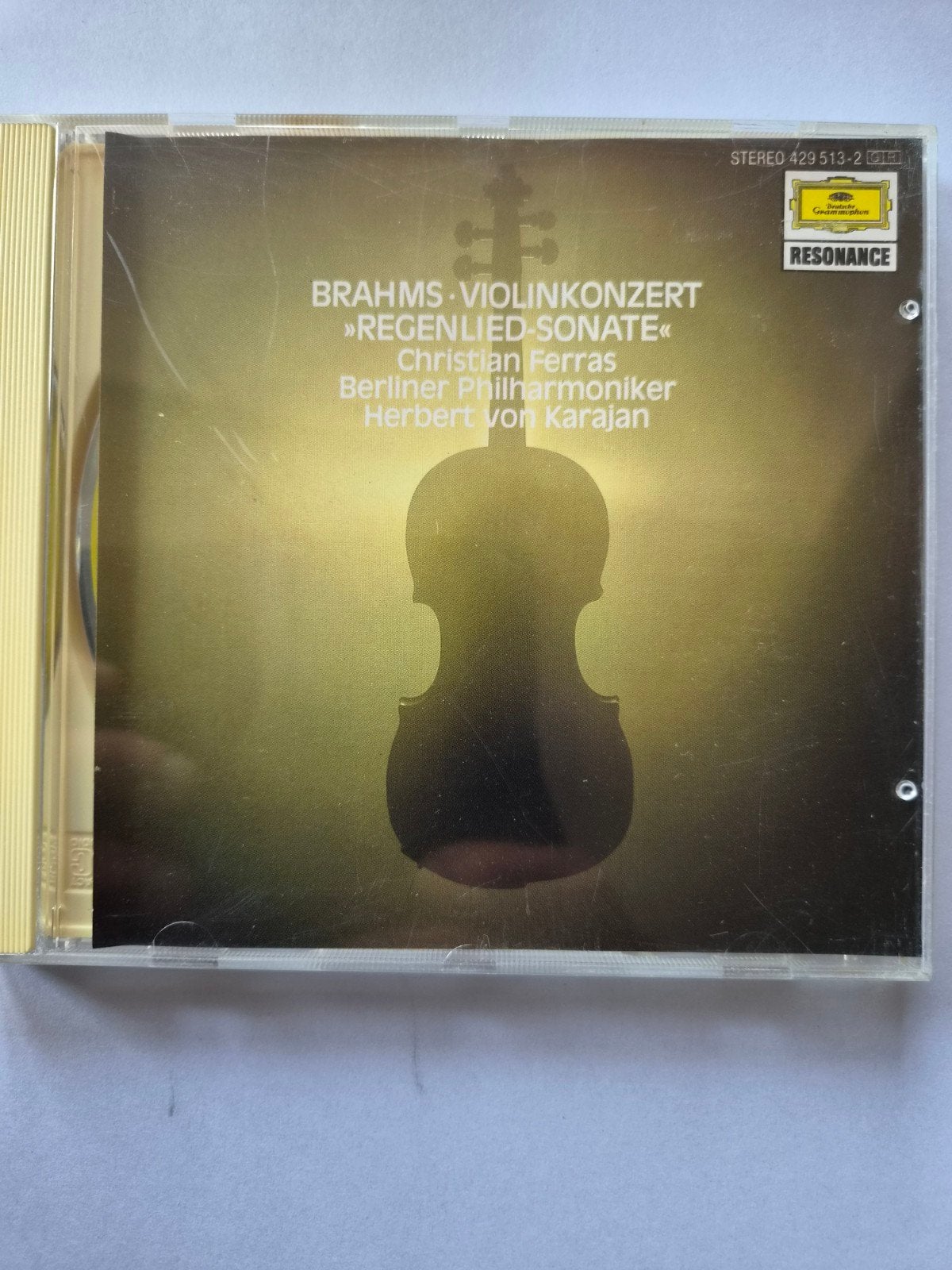 Brahms: Vioolconcert & Regenlied-Sonate - Ferra, Karajan CD, Cd's en Dvd's, Gebruikt, Soloconcert, Brahms, Ophalen of Verzenden