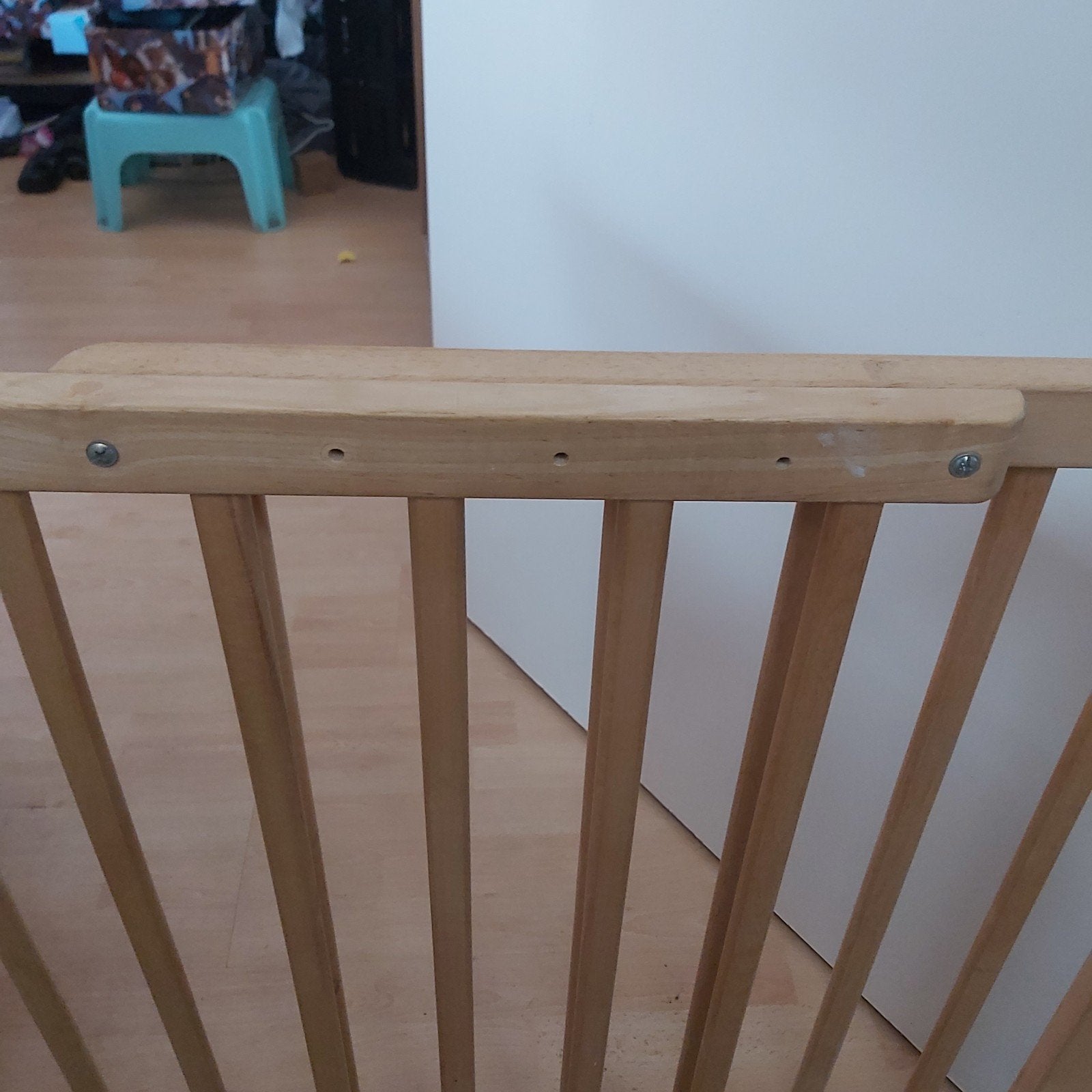 Houten kinderbeveiliging hekje, Ophalen, Gebruikt, Klemhekje, Hout