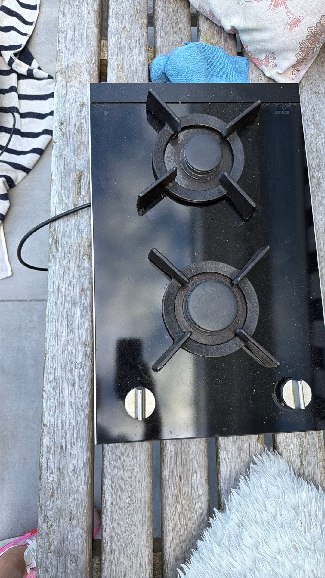 Atag wokbrander en twee pits, Ophalen, 50 tot 100 cm, Zo goed als nieuw, Minder dan 100 cm