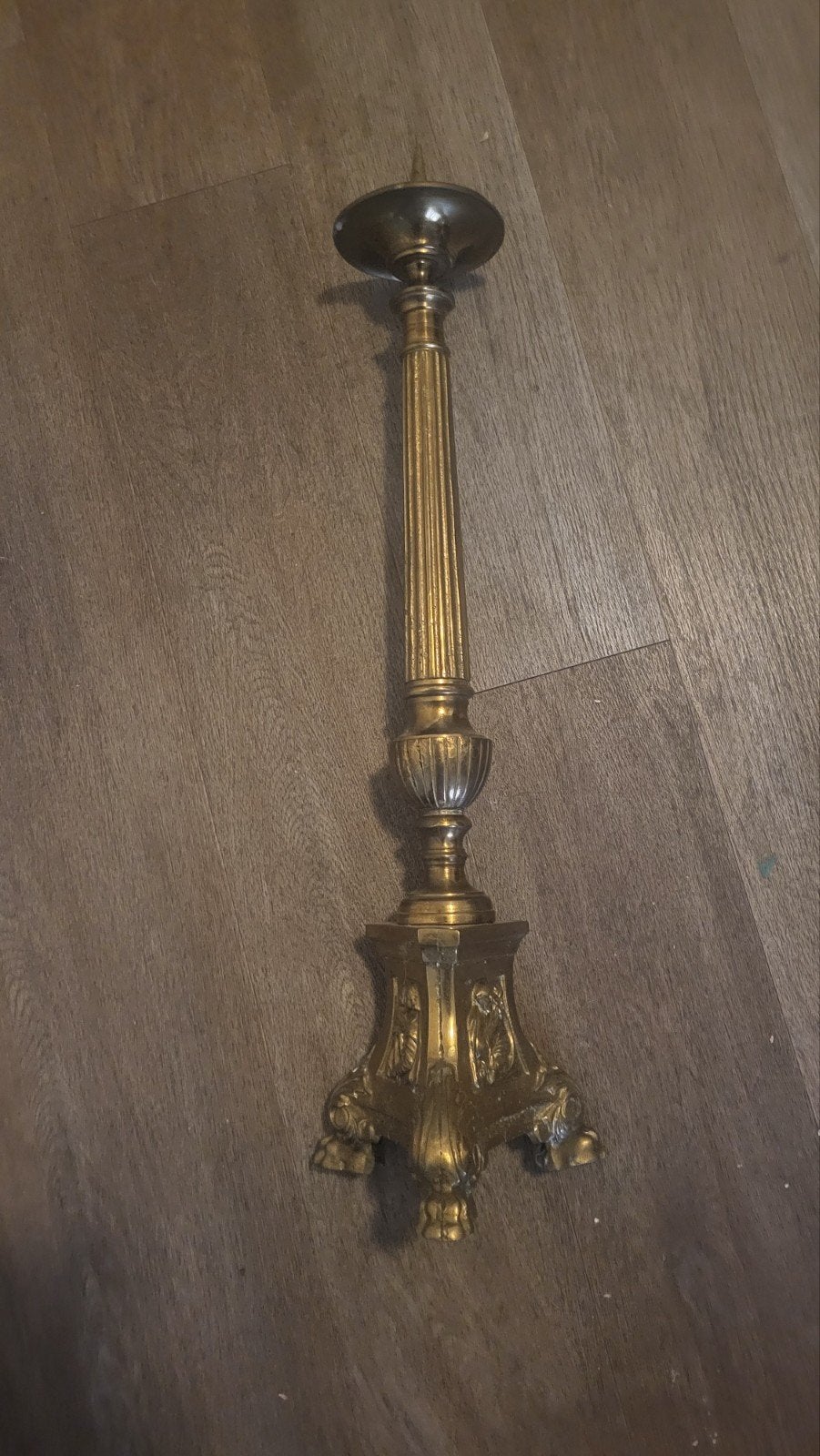 Antieke Koperen Kandelaar - Elegant en Decoratief, Ophalen