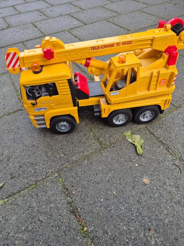 Bruder MAN Tele-Kraanwagen Speelgoed, Ophalen of Verzenden, Zo goed als nieuw