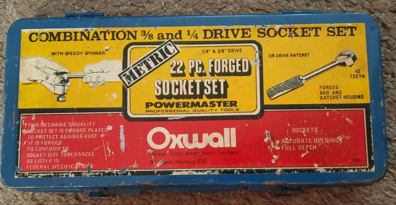 Oxwall Powermaster Doppelsleutelset 22-delig, Ophalen of Verzenden, Zo goed als nieuw, Gereedschapsset, Overige merken