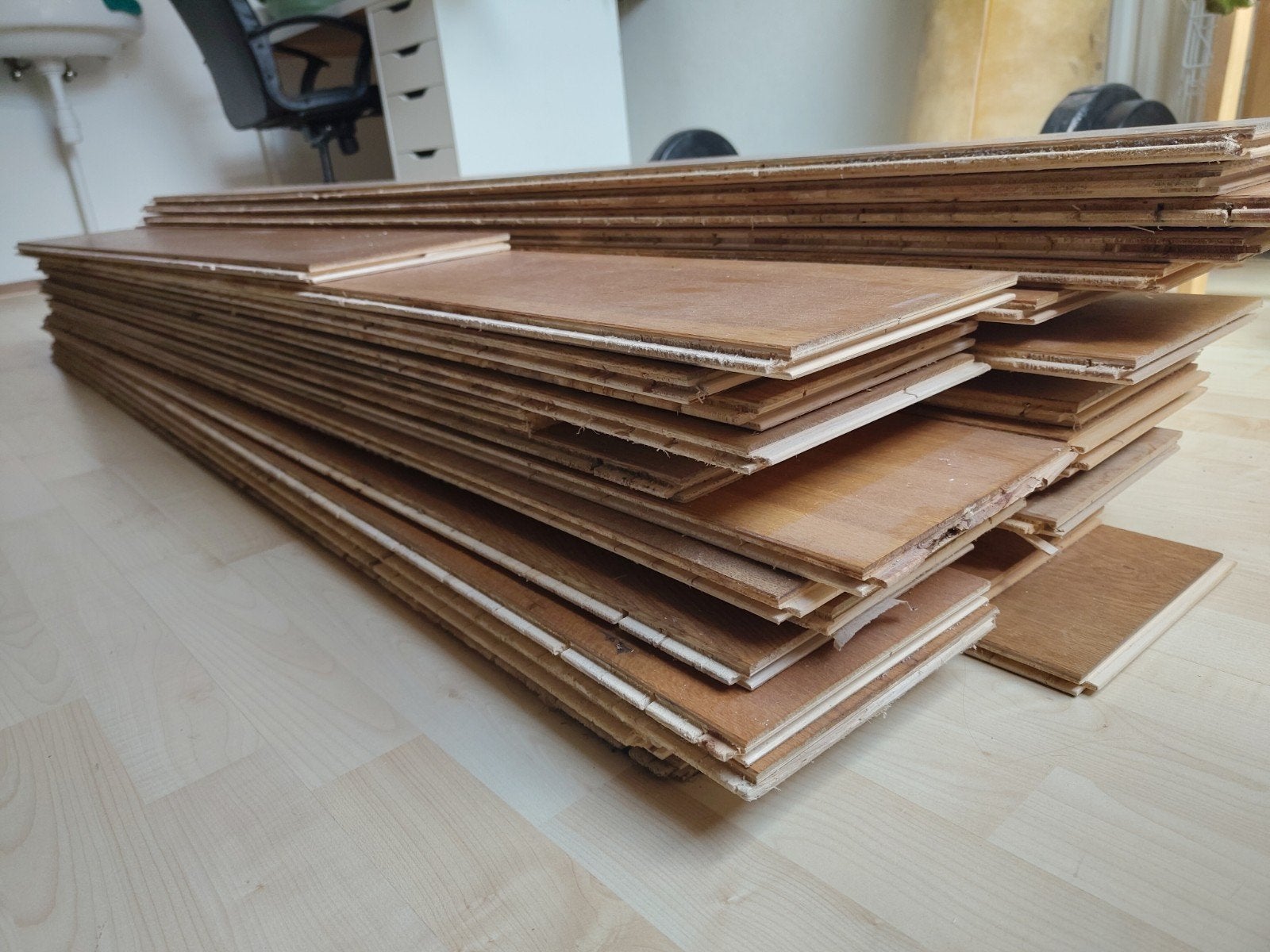 Gratis laminaat, 11m2, Ophalen, Gebruikt, Hout, Minder dan 20 mm