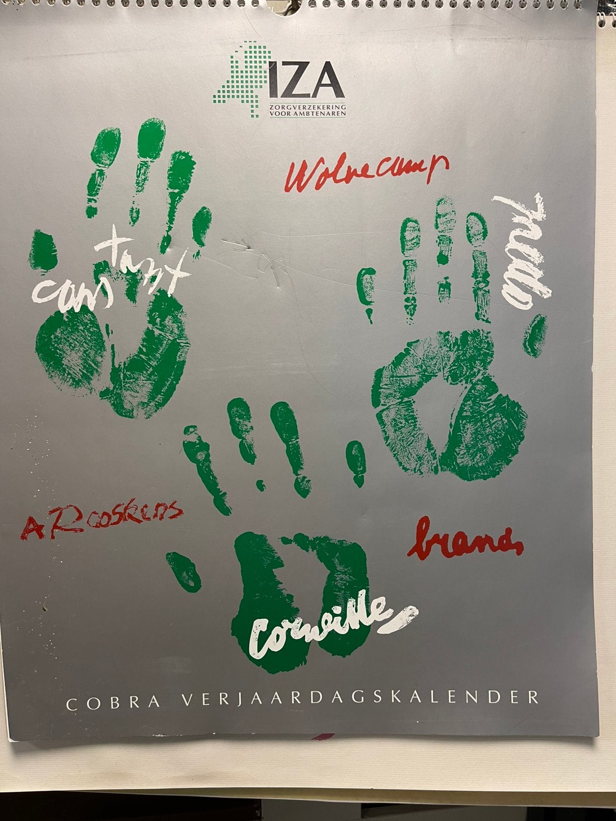 VERJAARDAGSKALENDER MET 12 AFBEELDING VAN DE COBRA SCHILDERS, Diversen, Kalenders, Ophalen, Maandkalender, Zo goed als nieuw