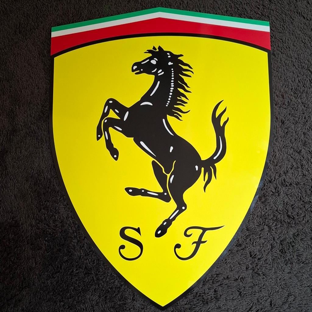 Ferrari logo 60cm, Verzamelen, Ophalen of Verzenden, Nieuw, Auto's