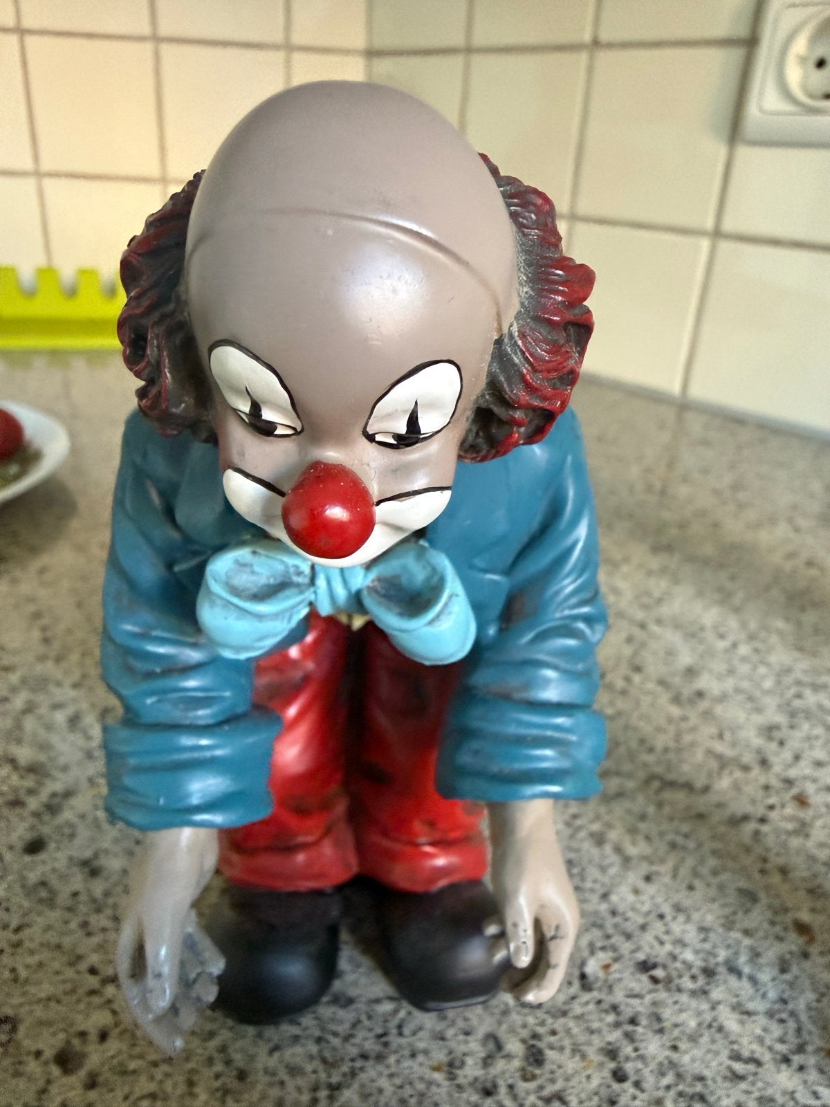 Vintage Clown Beeldje - Decoratief Figuur, Ophalen of Verzenden, Gebruikt, Mens