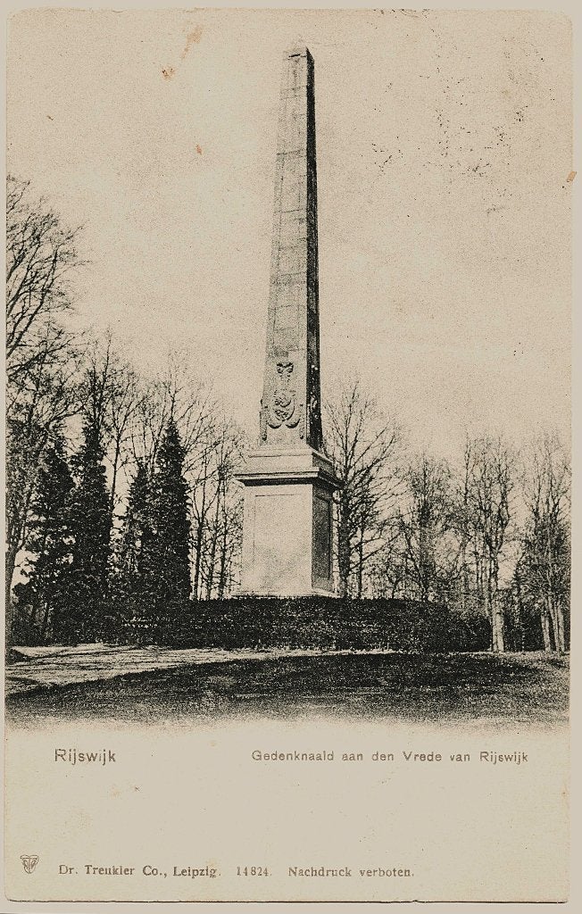 Rijswijk (ZH) 25, 1903, Gedenknaald, gelopen,richtprijs 4,==, Verzenden, Voor 1920, Gelopen, Zuid-Holland
