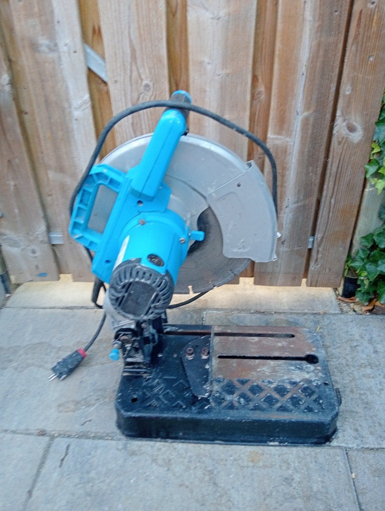 HBM 350 mm Steenzaagmachine - 2300W, Doe-het-zelf en Verbouw, Gereedschap | Zaagmachines, Ophalen, Gebruikt, 70 mm of meer, Afkortzaag