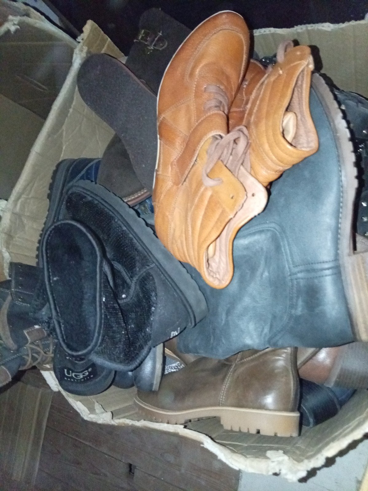Grote partij diverse schoenen, maten en stijlen, Ophalen, Gedragen, Overige kleuren, Overige typen