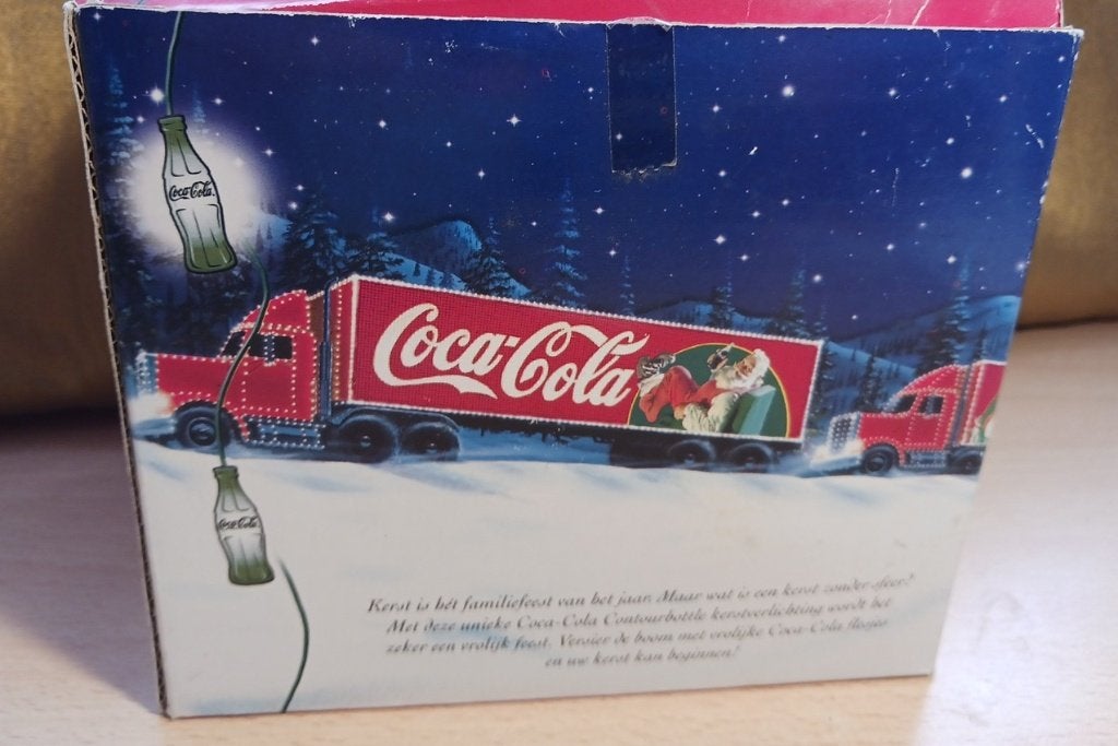 Coca Cola Flesjes als Kerstverlichting in originele doos, Ophalen of Verzenden, Gebruikt
