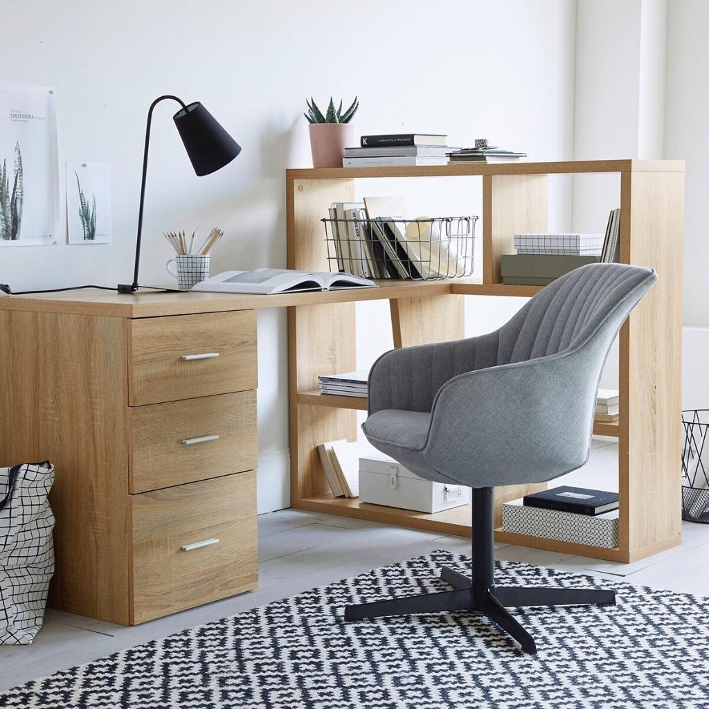 Omkeerbare bureau boekenkast Fénon (La Redoute), Ophalen, Hout, Kinderbureau, Bruin