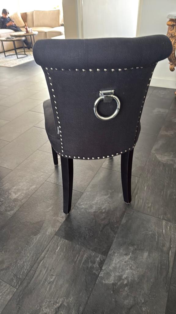 Twee Eichholtz eetkamerstoelen-Key Largo, Huis en Inrichting, Ophalen, Gebruikt, 50 tot 100 cm, Rechthoekig
