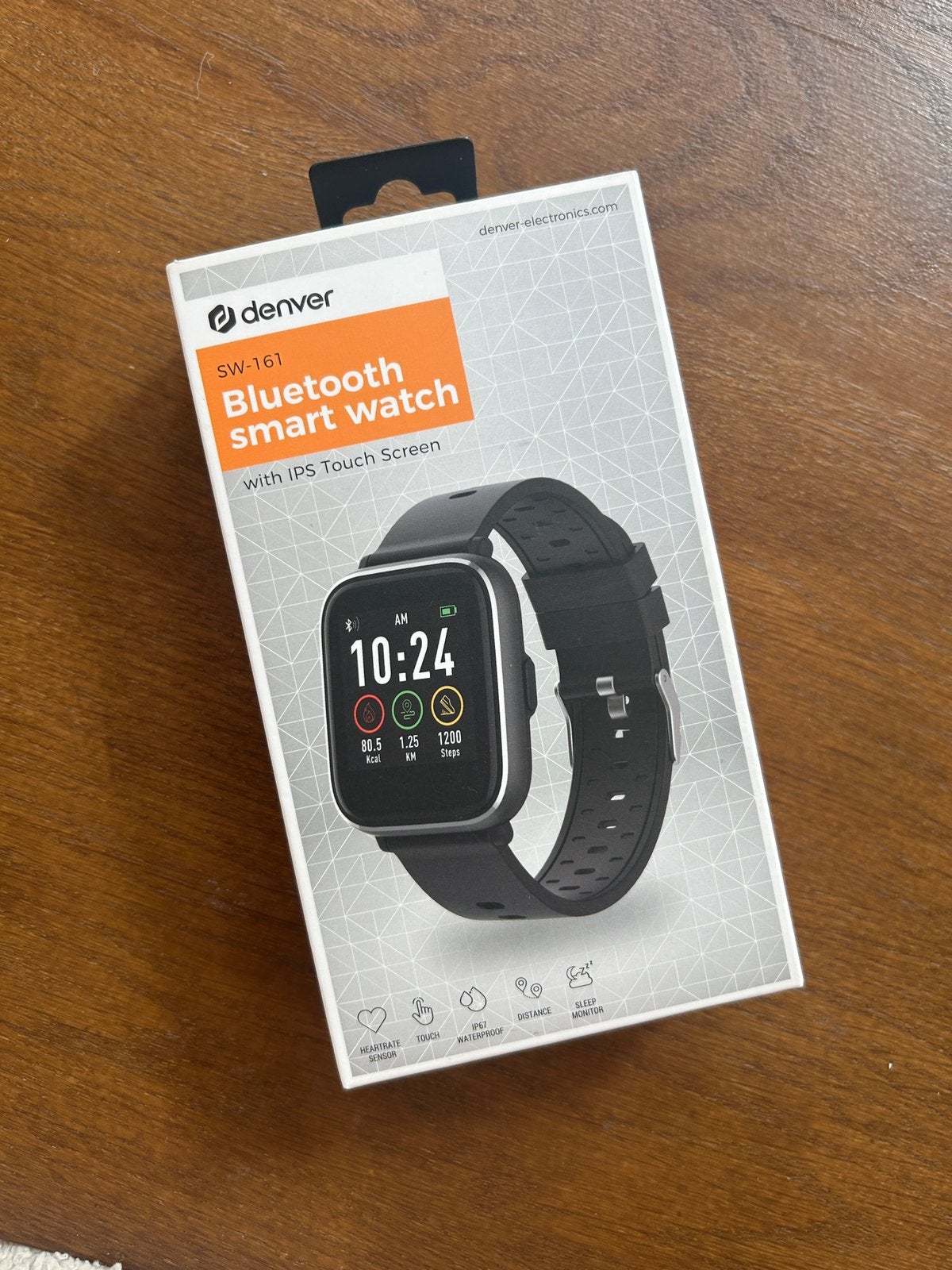 Denver SW-161 smartwatch GLOEDNIEUW IN DOOS, Zwart, Nieuw, Ophalen of Verzenden, Waterdicht