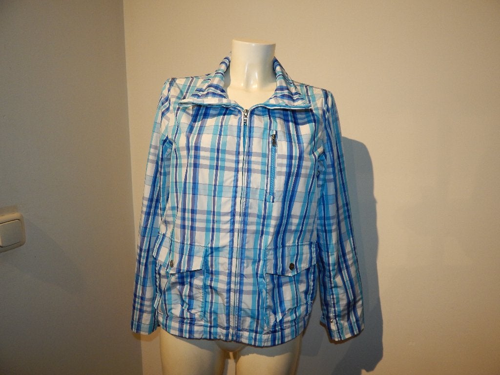 Ralph Lauren zomer vintage look jack blauw wit ruiten M