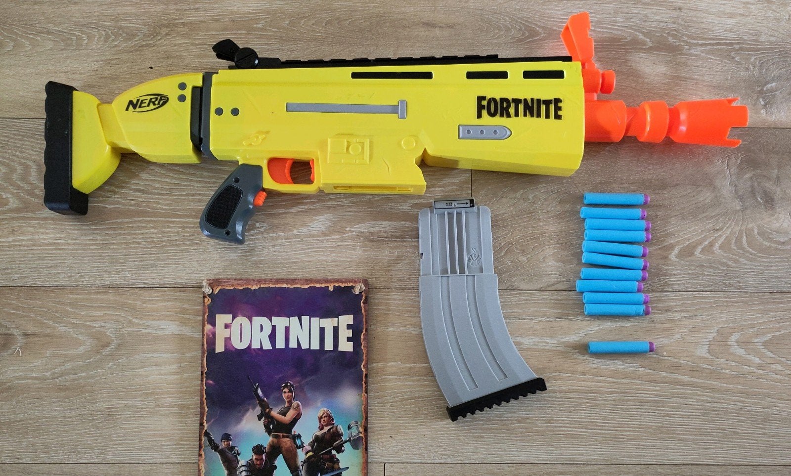 Nerf Fortnite AR-L Blaster met magazijn en pijltjes, Ophalen, Zo goed als nieuw
