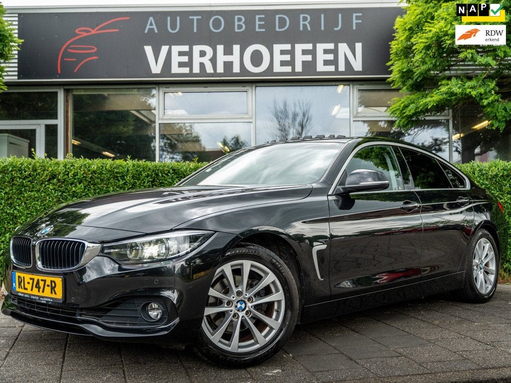 BMW 4-serie Gran Coupé 418i High Executive - PANORAMADAK -, Auto's, Automaat, Gebruikt, Zwart, 19 km/l