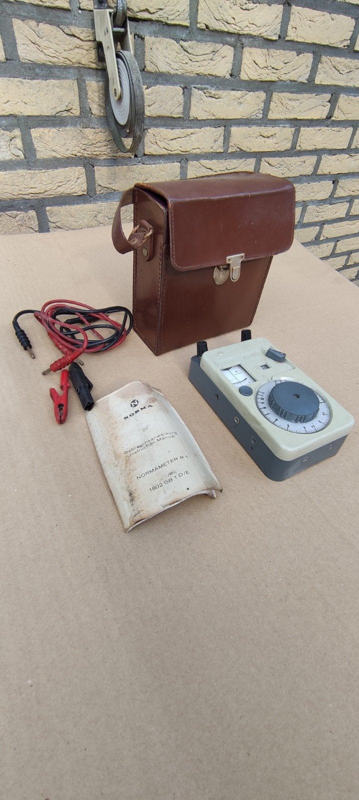 Vintage Normameter R1 met leren tas en handleiding, Ophalen of Verzenden