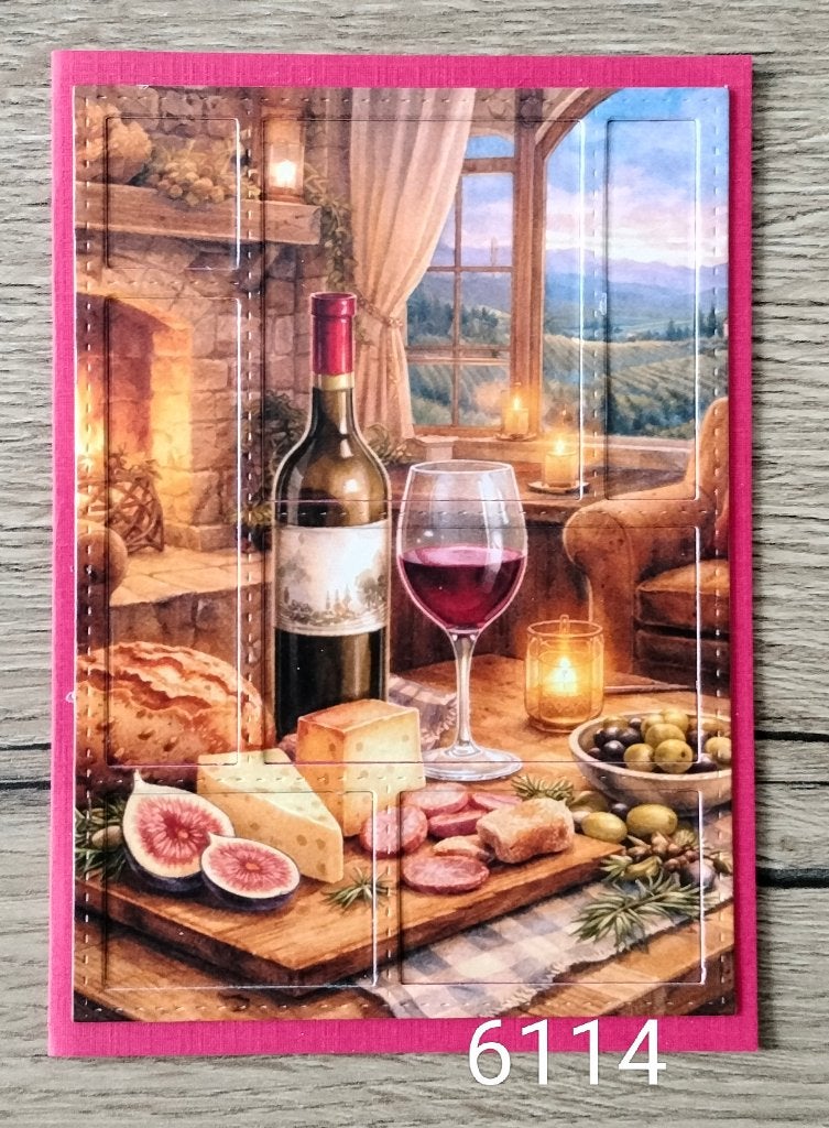 Handgemaakte kaart "toscane" (6114), Ophalen of Verzenden, Nieuw, Overige thema's