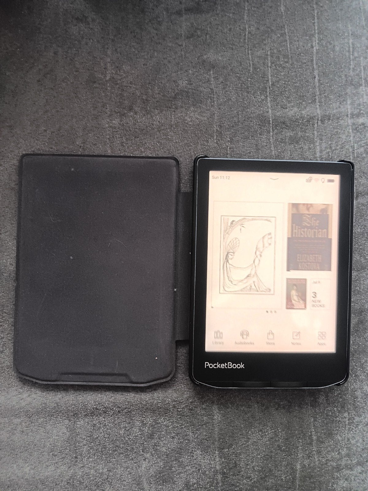 PocketBook PB634K3 E-reader met hoesje, 8 GB, 6 inch of minder, Ophalen of Verzenden, Zo goed als nieuw