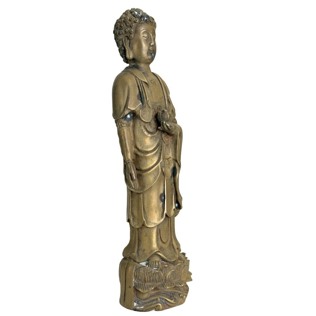 Boeddhabeeld – Amitabha – brons – Qing, Antiek en Kunst, China, Ophalen of Verzenden, Beeld, Brons