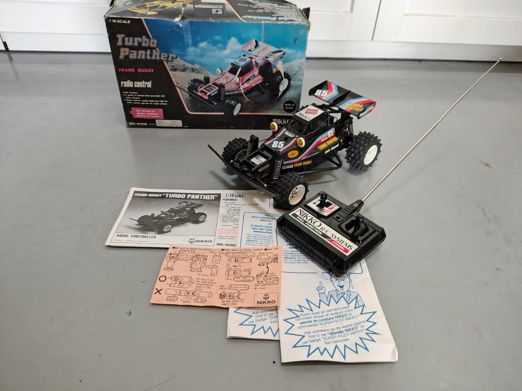 Vintage Nikko turbo Panther 1985, Hobby en Vrije tijd, Modelbouw | Radiografisch | Auto's, Ophalen of Verzenden, Zo goed als nieuw