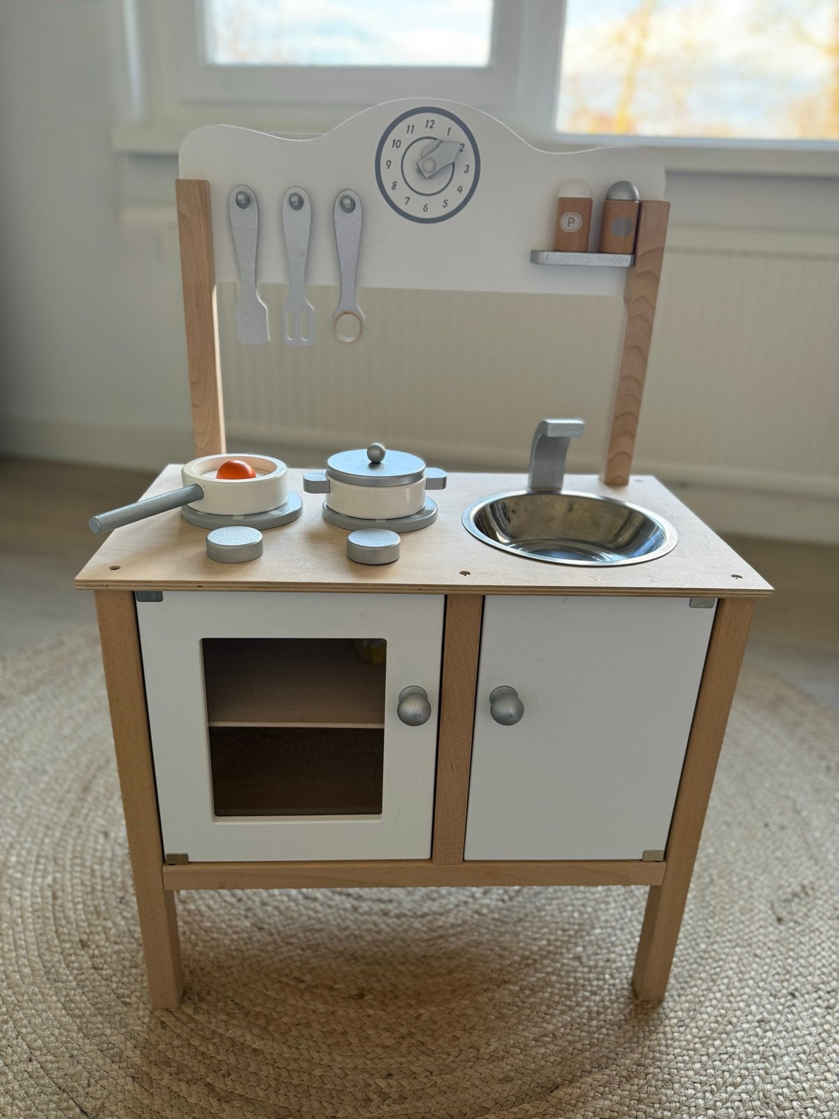 Houten speelkeuken met accessoires, Ophalen, Zo goed als nieuw, Hout, Speelkeuken