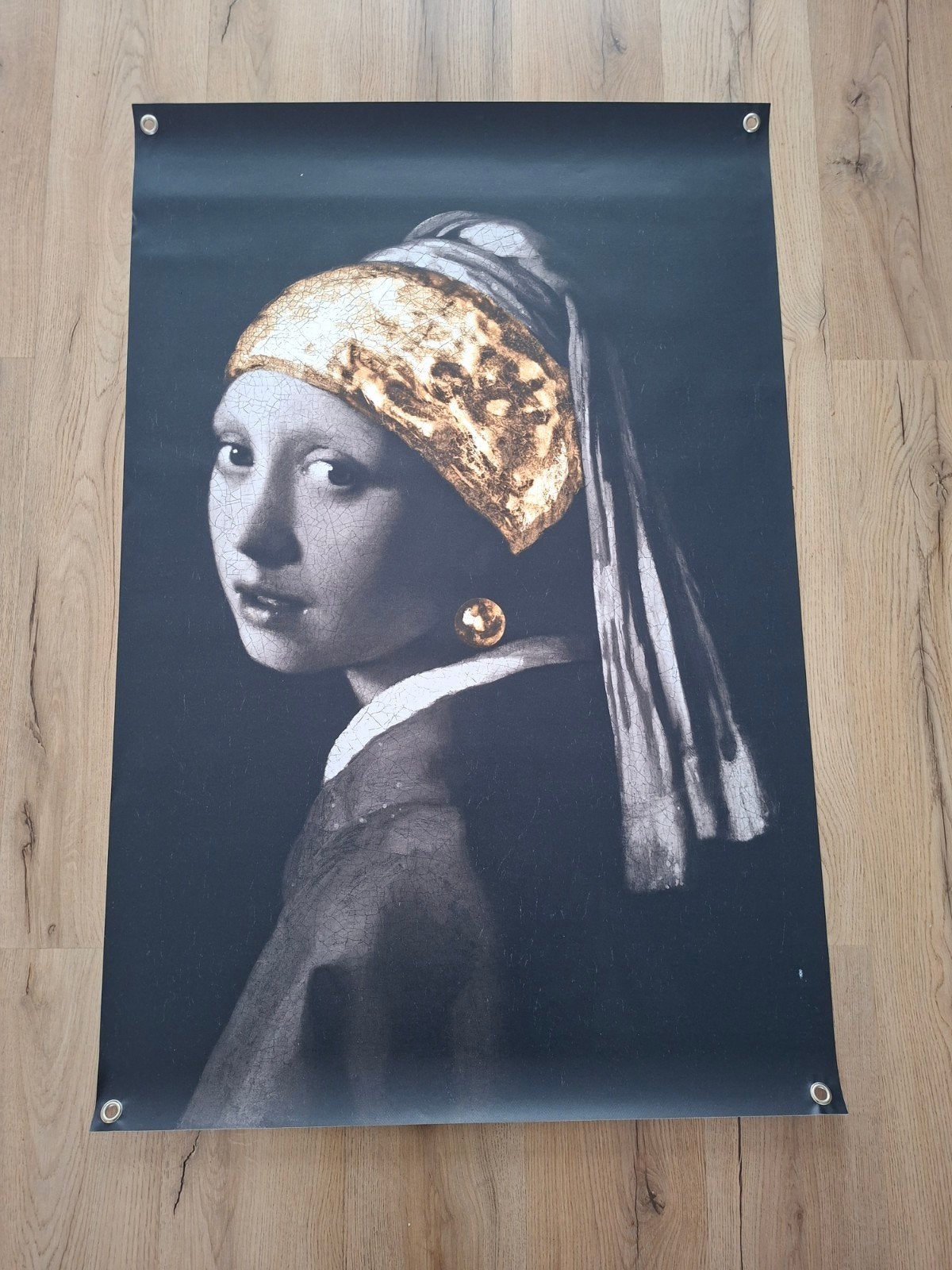 Doek meisje met de parel zwart/wit/goud, Ophalen, Nieuw