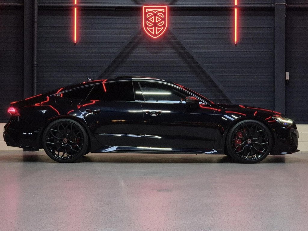Audi RS7 4.0 TFSI Quattro |DYNAMIC-PLUS|B&O|PANO|360|22"VOSS, Automaat, Gebruikt, Zwart, Leder
