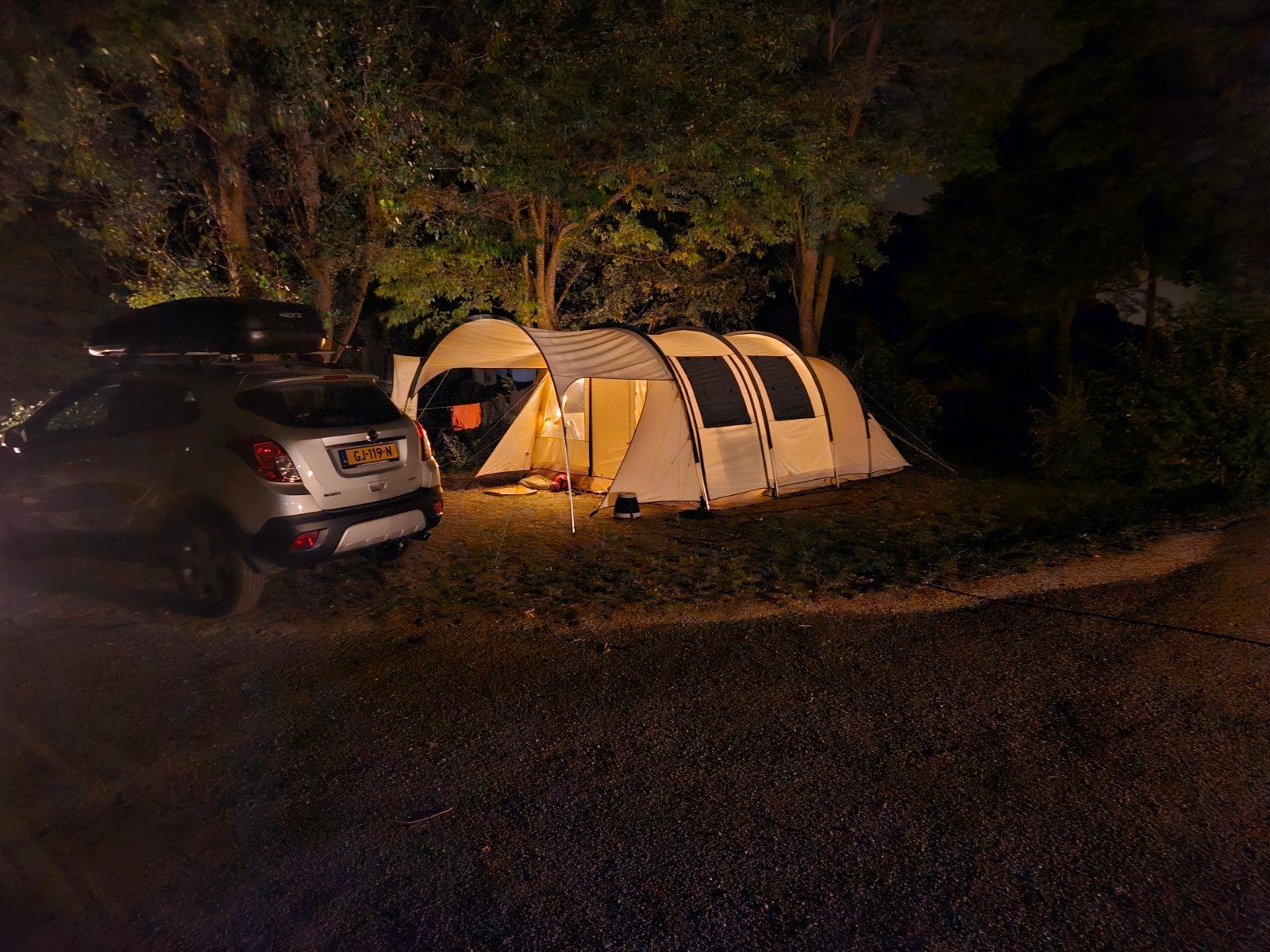 Obelink Hypercamp Fashion Gold tunneltent - 5 persoons, Caravans en Kamperen, Tenten, Ophalen, Gebruikt, Tot en met 5