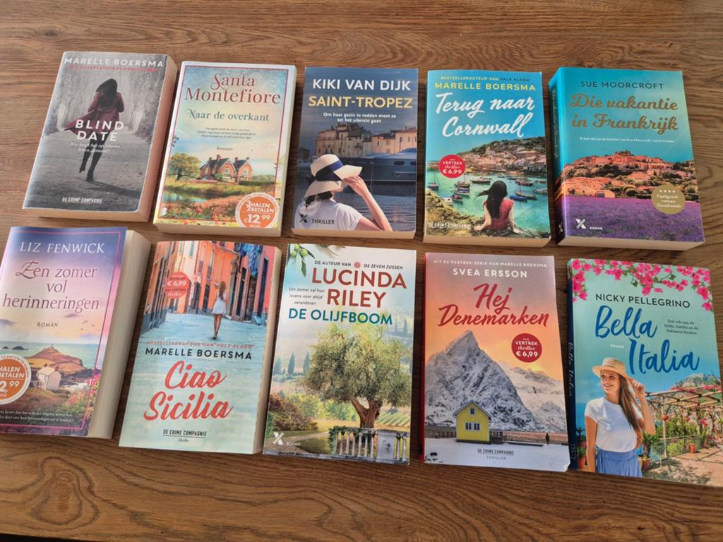 10 boeken van diverse auteurs (oa Marielle Boersma), Ophalen, Gelezen