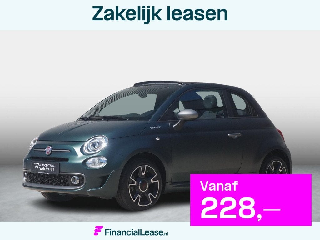 Fiat 500 C 1.0 Hybrid Sport Clima | PDC | Apple Carplay | 16, 12 maanden, Stof, Euro 6, 4 stoelen