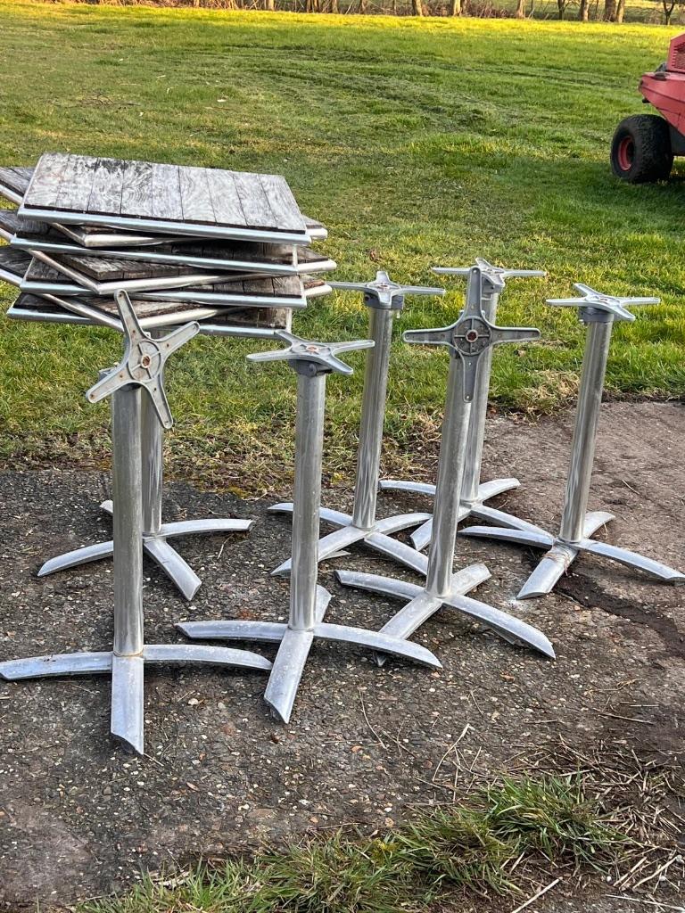 horeca terras tafels, Tuin en Terras, Tuintafels, Ophalen, Gebruikt, Vierkant, Aluminium