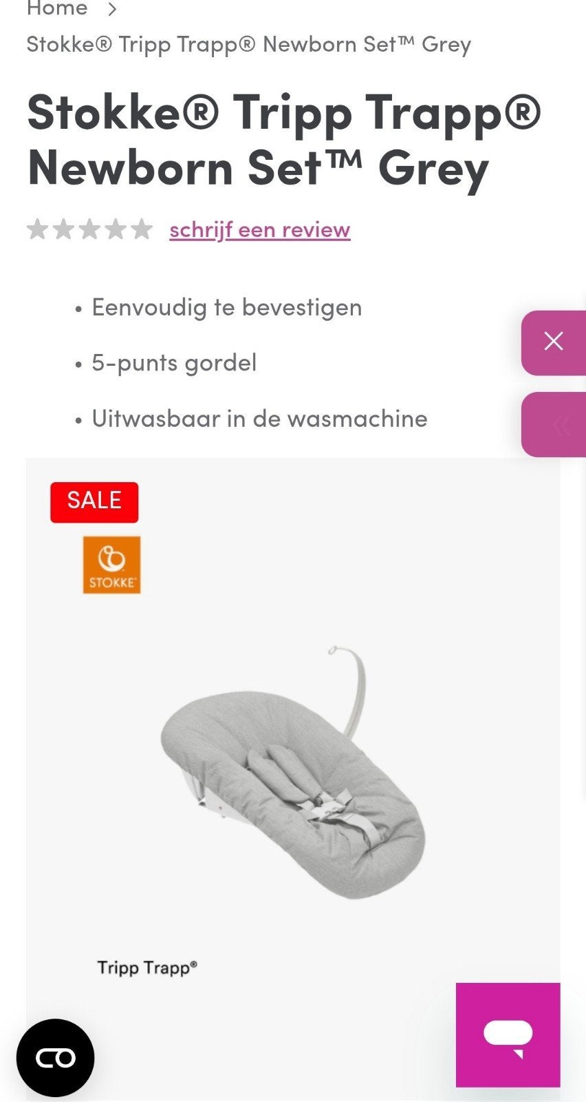 Tripp Trapp Newborn Set - Nieuw en Ongebruikt, Ophalen, Nieuw, Meegroeistoel, Aanschuifbaar