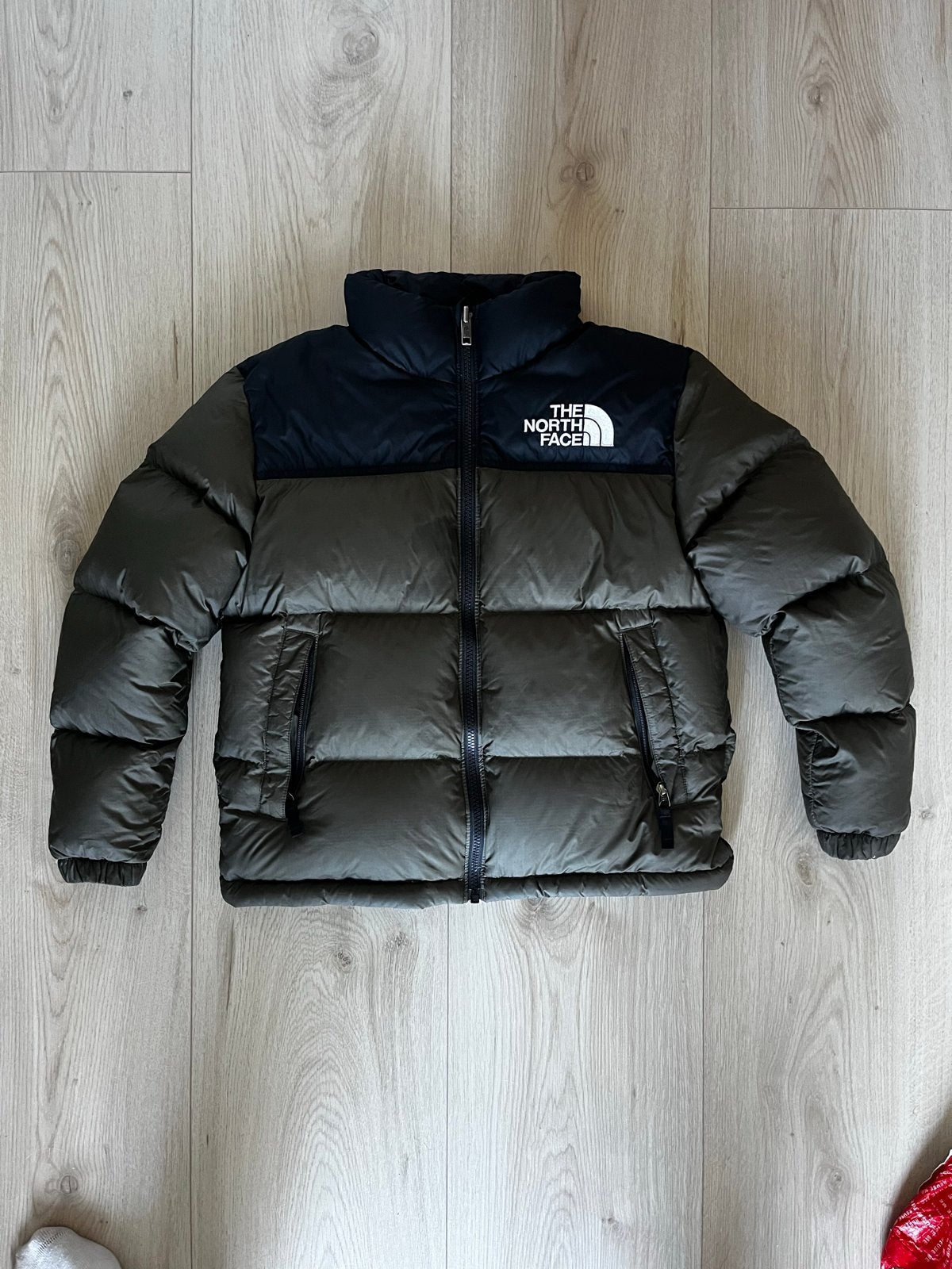 The North Face Nuptse 700 Puffer Jas - kids Maat L, Verzenden, Zo goed als nieuw, Maat 52/54 (L), Groen